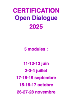 Formation Open Dialogue 2025